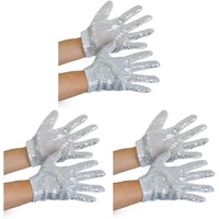 Folat Silberne Pailletten Handschuhe Kinder
