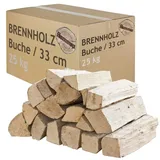 Brennholz Buche 33 cm Kaminholz Holz Auswahl 5-500 kg Für Ofen und Kamin Kaminofen Feuerschale Grill Feuerholz Buchenholz Holzscheite Wood Flameup, Menge:25 kg