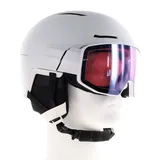 Salomon Driver Prime Sigma Plus Skihelm mit Visier-Weiss-L