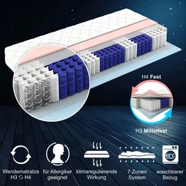 Matratzen Perfekt Berlin Plus 140 x 200 cm H3/H4