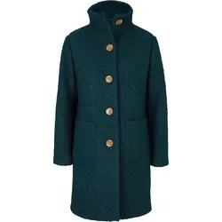 bonprix Boucle-Mantel mit Taschen, petrol, 38