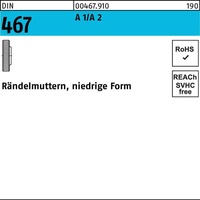 Industrial Quality Supplies DIN 467 Rändelmuttern A 1/A 2