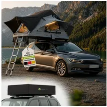 Juskys Autodachzelt Lago 120 x 210 cm Schwarz / Grau
