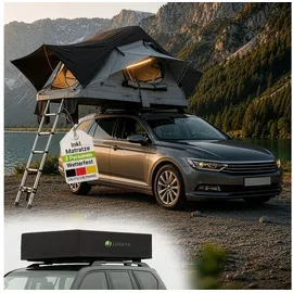 Juskys Autodachzelt Lago 120 x 210 cm Schwarz / Grau