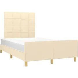 vidaXL Bettgestell 120 x 200 cm Creme