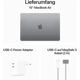 Apple MacBook Air M3 2024 15,3" 16 GB RAM 256 GB SSD 10-Core GPU Space Grau