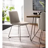 Polsterstuhl W.SCHILLIG "jakob", braun (stone z59, anthrazit pulverbeschichtet), B:49cm H:86cm T:62cm, Chenillegewebe V34 (52% Polyester, 38% Baumwolle, 10% Polyacryl);Longlife Xtra-Leder Z59: Glattleder mit modischer Prägung. Hautstärke 0, 9 - 1, 1 mm;ROHLEDER Chenille-Flachgewebe Q2 W77 (68% Polyacryl, 32% Polyester);ROHLEDER Jacquard-Flachgewebe Q2 W60 (63% Polyester, 37% Polyacryl);Velourgewebe V41 (100% Polyester), Stühle, Polsterstuhl, mit Drahtrohrgestell in Bronze pulverbeschichtet