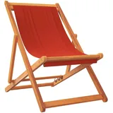 vidaXL Strandstühle 2 Stk. Klappbar Rot Stoff