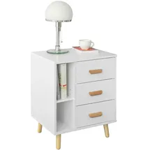 SoBuy Nachtschrank FBT95 48 x 40 x 60 cm Weiß