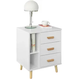 SoBuy Nachtschrank FBT95 48 x 40 x 60 cm Weiß