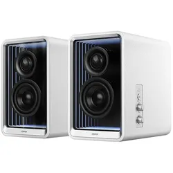 Edifier QR65 Aktive Design-Monitorlautsprecher (70 Watt) mit RGB-Lichteffekten, Weiß