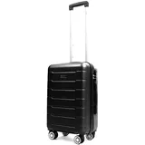 Easy Move ABS Hartschalenkoffer - Reisekoffer mit 360° Rädern, Zahlen-Schloss -, Hartschalenkoffer, Luggage, Trolley Koffer (Black, Medium 54cm)