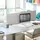HJH Office Akustik Tischtrennwand FLEXMIUT D 160 cm Hellgrau