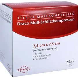 dr. ausbüttel gmbh & co. kg Schlitzkompressen Mull 7,5 x 7,5 cm steril 12fach 50 St