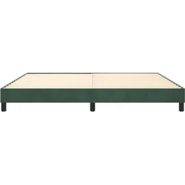 vidaXL Boxspringbettgestell 200 x 200 cm Dunkelgrün