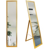 Stand-Ankleidespiegel 155,8 x 35,8 cm Standspiegel Garderobe Standspiegel Gold Zeitloser eleganter MDF Rahmen