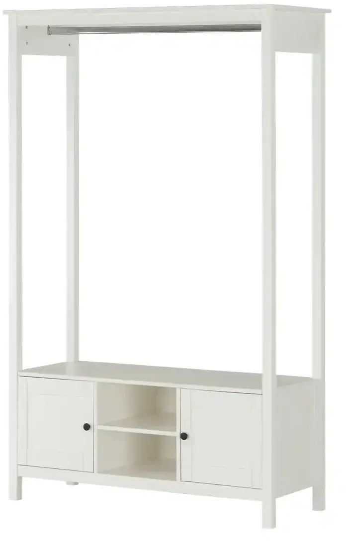Garderobe aus Massivholz Landliv , weiß , Maße (cm): B: 122 H: 197 T: 50.0