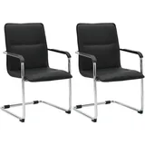 CLP Freischwinger Seattle Kunstleder schwarz 2er Set