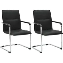 CLP Freischwinger Seattle Kunstleder schwarz 2er Set