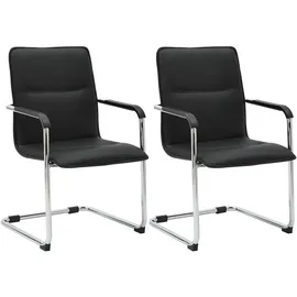 CLP Freischwinger Seattle Kunstleder schwarz 2er Set