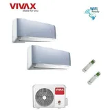 VIVAX Multisplit R Design SILVER 2 x 3,5 KW Duo WIFI Klimagerät Klimaanlage A++