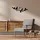 Wallity Stylish Black Decorative Metal Wall Accessory, 70 x 26 cm | 100% Metal (1.5 mm Thick) | Easy Wall Mounting | Perfect for Modern Home Decor