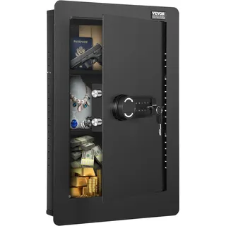 Vevor Waffentresor Wandmontage Schlüssel Tastenfeld Safe Tresor 3-stufig