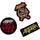 Grupo Erik Patches zum Aufbügeln Bügelbilder für Textilien Anthrax Set 3 Bügelflicken Aufnäher Erwachsene und Kinder
