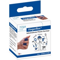 Höga Fingerflex Selbsthaftende Pflaster Bandage 4.5m x2.5cm blau, 1 Stück