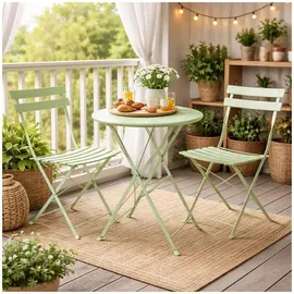Hti-Living Gartentisch Basil rund 55 x 55 x 68 cm Grün