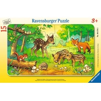 Ravensburger Rahmenpuzzle Tierkinder des Waldes (06376)