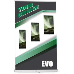 Rollup Bannerdisplay EVO - System mit Druck in 1500 mm Breite