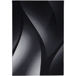 Teppich Kurzflor Ombre-Verlauf Polypropylen Wohnzimmer Schwarz Rechteckig 160x230 | Kadima Design