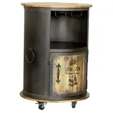 Garden Pleasure Weinbar 60 x 60 x 85 cm Schwarz