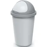 monzana Mülleimer 50 l Silber