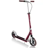 Globber NL 205 Deluxe Roller – Tretroller Kinder ab 6 Jahre, Teens und Erwachsene - Scooter 205 mm - ABEC 7 – höhenverstellbar – dunkelrot, rot