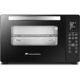 CONTINENTAL EDISON CEMF45DIG - Elektrischer Minibackofen 45L schwarz - 2000W - Drehspieß, natürliche Konvektion - Schwarz