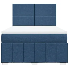 vidaXL Boxspringbett 140 x 200 cm Blau