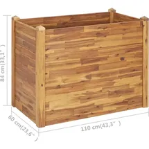 vidaXL Garten-Hochbeet 110 x 60 x 84 cm Braun