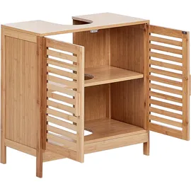 Beliani Waschbeckenunterschrank 60 x 60 x 30 cm Hellbraun