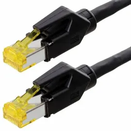 TecLines Tecline S/FTP Cat6A - 1m - RJ-45 - S/FTP (S-STP) - Schwarz