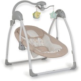 Moni Cangaroo Babywippe elektrisch Jessica Spielbogen Musikfunktion Schaukelfunktion, Farbe:beige