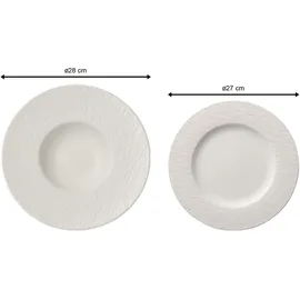 Villeroy & Boch Manufacture Rock Teller-Set 4-tlg. weiß