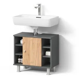 livinity Waschbeckenunterschrank 60 x 54 cm Grau