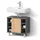 livinity Waschbeckenunterschrank 60 x 54 cm Grau