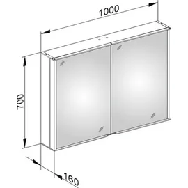 Keuco Royal Match 100 cm silber eloxiert