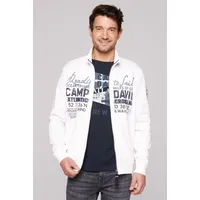 Camp David Herren, Sweatjacke mit Logo Artworks Ivory, XXXL