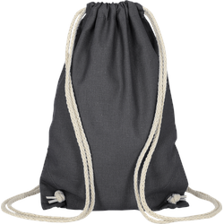 Event-Bag - 11 Farben | mit robusten Zugbändern | 21x29cm | Jutebeutel | kleiner Turnbeutel | unbedruckt, stahlgrau