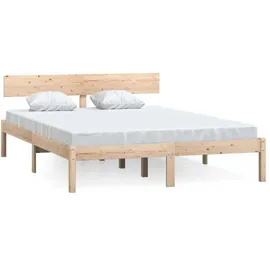 vidaXL Massivholzbett 160 x 200 cm Braun