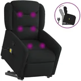 vidaXL Massagesessel mit Aufstehhilfe Schwarz Stoff